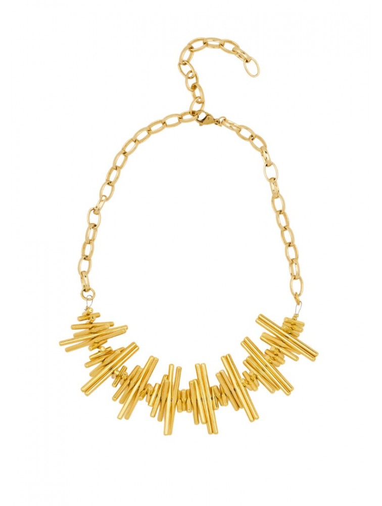 KALEIDO MADNESS Necklace Χρυσό Κολιέ από ορείχαλκο επιχρυσωμένο 24 καρατίων
