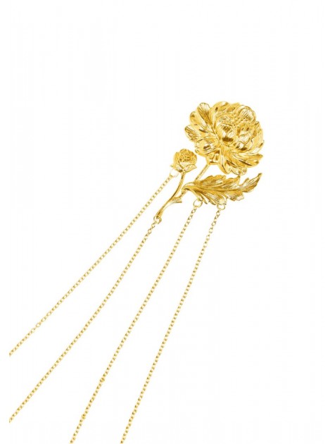 KALEIDO FRAGILE Brooch Επιχρυσωμένη καρφίτσα λουλούδι 24 καρατίων