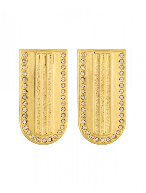 KALEIDO ANTIOPE Earrings Crystal Χρυσά Σκουλαρίκια