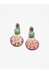 KALEIDO Abalone Earrings Επιχρυσωμένα Σκουλαρίκια από Ορείχαλκο με Κοχύλι