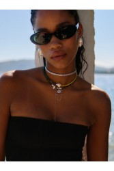 KALEIDO Alba Choker Silver Επάργυρο Κολιέ από Ανοξείδωτο Ατσάλι με Ζιργκόν