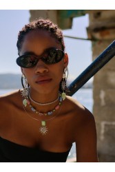 KALEIDO Alba Choker Silver Επάργυρο Κολιέ από Ανοξείδωτο Ατσάλι με Ζιργκόν