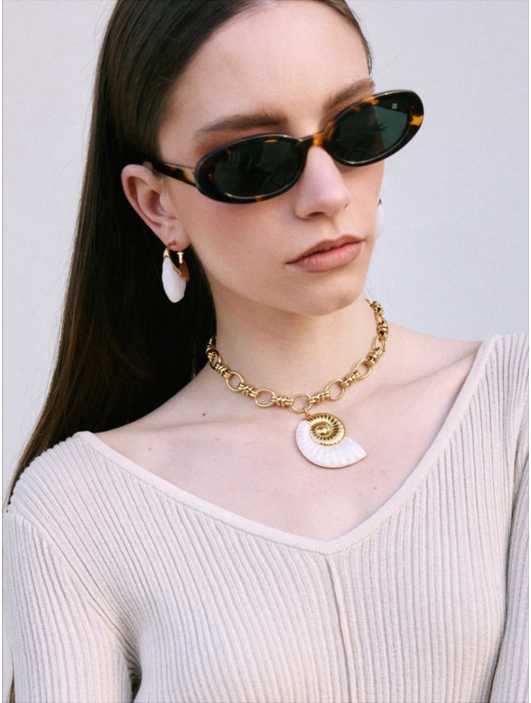 KALEIDO Almi Necklace Gold Επιχρυσωμένο Κολιέ από Ανοξείδωτο Ατσάλι