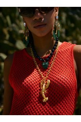 KALEIDO Aragosta Necklace Gold Επιχρυσωμένο Κολιέ από Ανοξείδωτο Ατσάλι