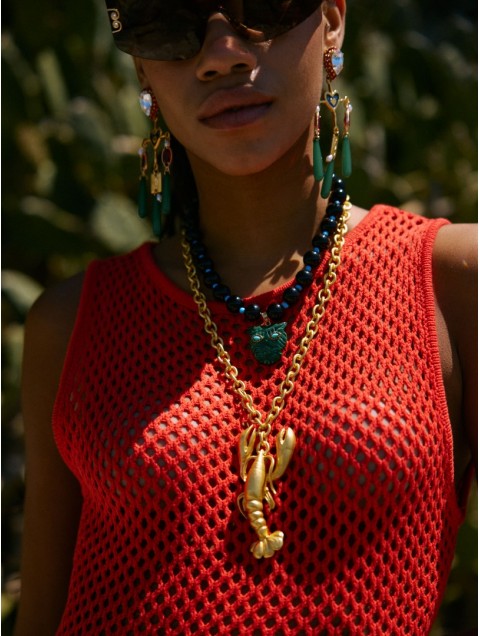 KALEIDO Aragosta Necklace Gold Επιχρυσωμένο Κολιέ από Ανοξείδωτο Ατσάλι