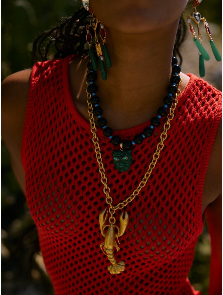 KALEIDO Aragosta Necklace Gold Επιχρυσωμένο Κολιέ από Ανοξείδωτο Ατσάλι