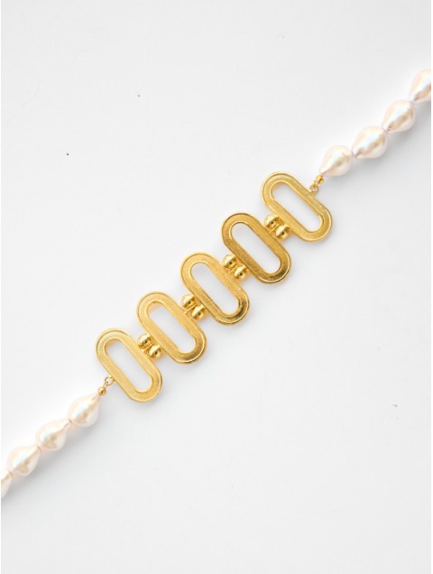 KALEIDO Art Deco Choker Επιχρυσωμένο Κολιέ από Ορείχαλκο