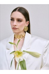 KALEIDO Art Deco Choker Επιχρυσωμένο Κολιέ από Ορείχαλκο