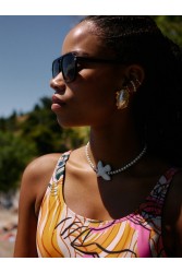 KALEIDO Cayo Earrings Gold Επιχρυσωμένα Σκουλαρίκια από Ορείχαλκο