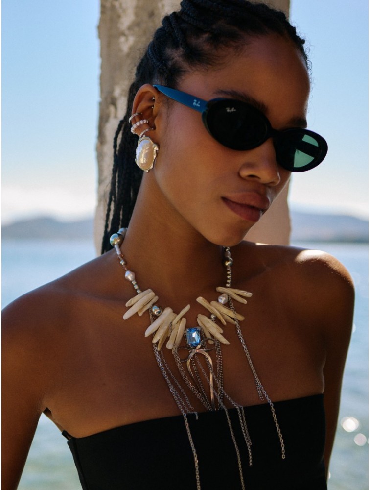 KALEIDO Cayo Earrings Silver Επάργυρα Σκουλαρίκια από Ορείχαλκο