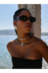 KALEIDO Cayo Earrings Silver Επάργυρα Σκουλαρίκια από Ορείχαλκο