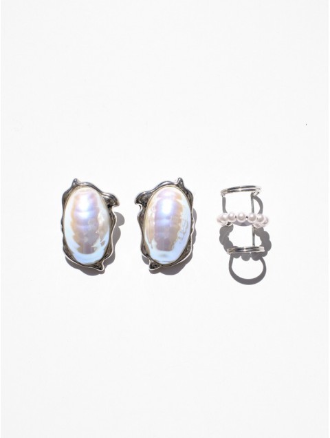 KALEIDO Cayo Earrings Silver Επάργυρα Σκουλαρίκια από Ορείχαλκο