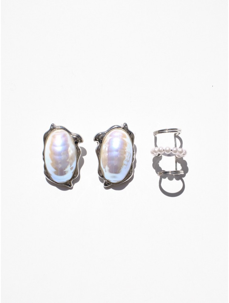 KALEIDO Cayo Earrings Silver Επάργυρα Σκουλαρίκια από Ορείχαλκο