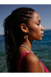 KALEIDO Clementine Earrings Επιχρυσωμένα Σκουλαρίκια από Ορείχαλκο