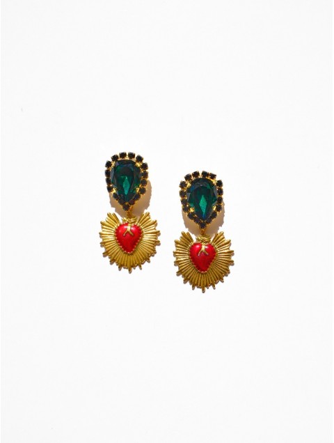 KALEIDO Clementine Earrings Επιχρυσωμένα Σκουλαρίκια από Ορείχαλκο
