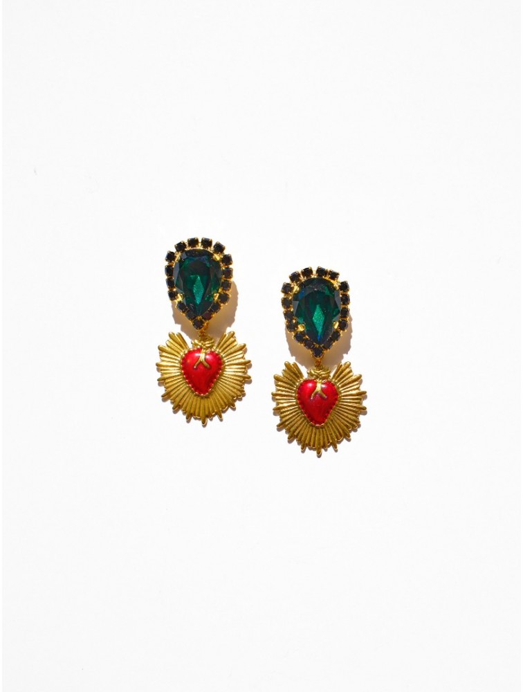 KALEIDO Clementine Earrings Επιχρυσωμένα Σκουλαρίκια από Ορείχαλκο