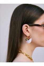 KALEIDO Cove Earrings Χρυσά Σκουλαρίκια από Επιχρυσωμένο Ανοξείδωτο Ατσάλι