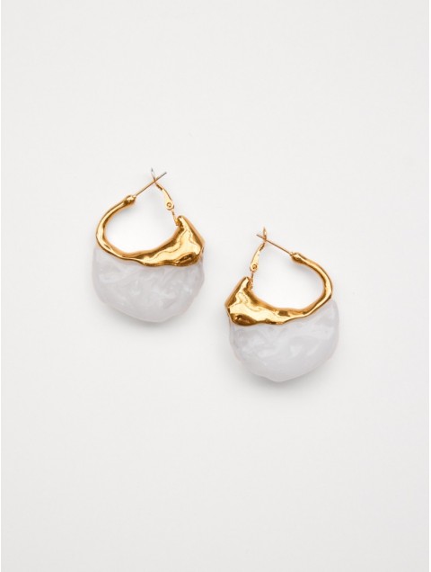 KALEIDO Cove Earrings Χρυσά Σκουλαρίκια από Επιχρυσωμένο Ανοξείδωτο Ατσάλι