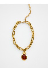 KALEIDO Crown Necklace Gold Plated Stainless Steel Necklace