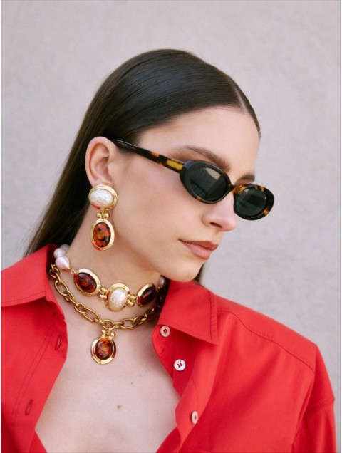 KALEIDO Crown Necklace Επιχρυσωμένο Κολιέ από Ανοξείδωτο Ατσάλι