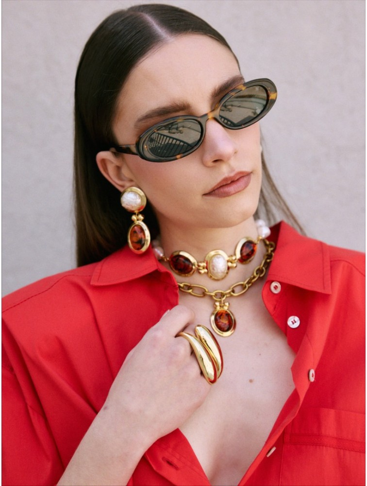 KALEIDO Drift Ring Gold Gold Plated Brass Ring