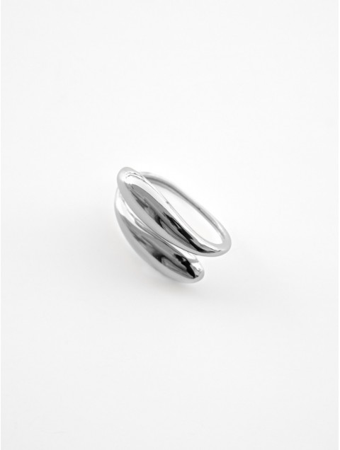 KALEIDO Drift Ring Silver Silver Plated Brass Ring