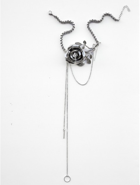KALEIDO Dusty Miller Necklace Επάργυρο Κολιέ από Ορείχαλκο