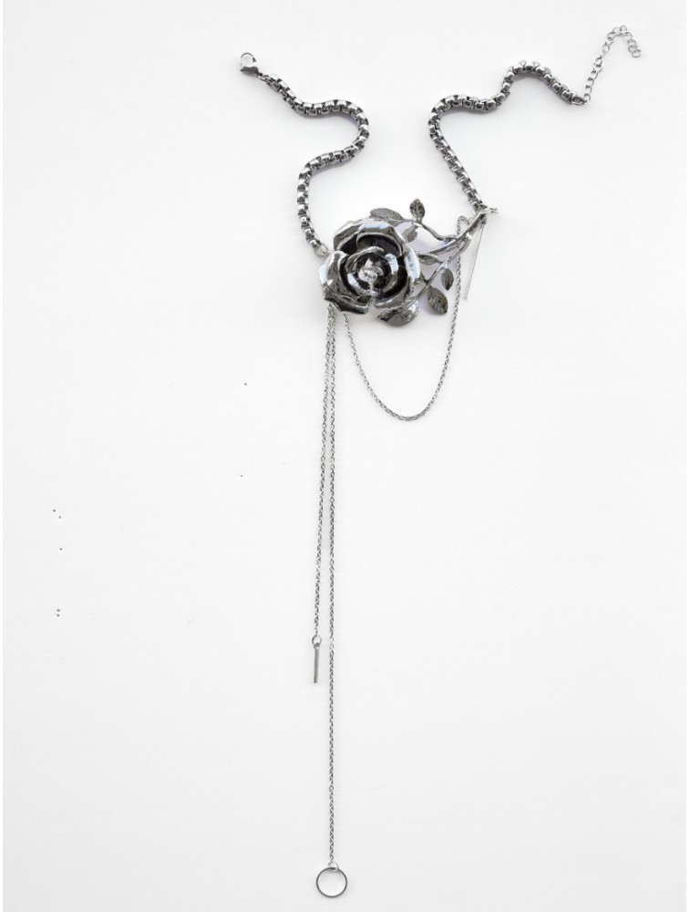 KALEIDO Dusty Miller Necklace Επάργυρο Κολιέ από Ορείχαλκο