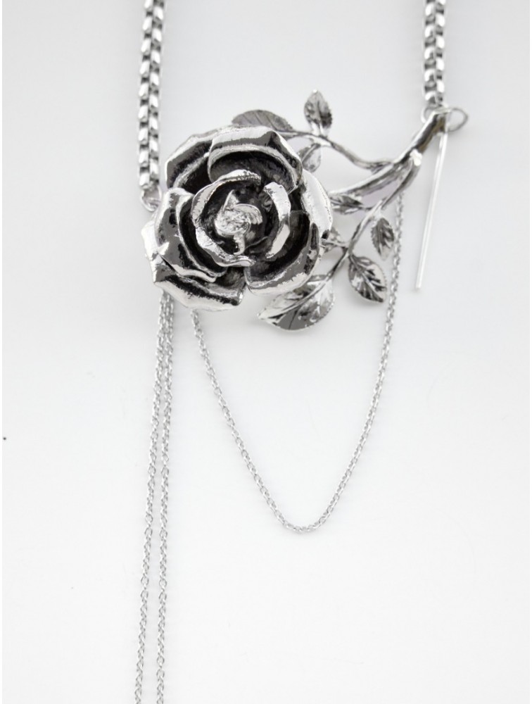 KALEIDO Dusty Miller Necklace Επάργυρο Κολιέ από Ορείχαλκο