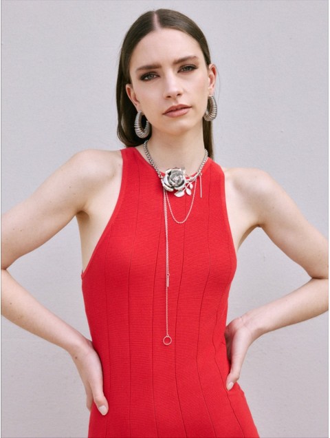 KALEIDO Dusty Miller Necklace Επάργυρο Κολιέ από Ορείχαλκο