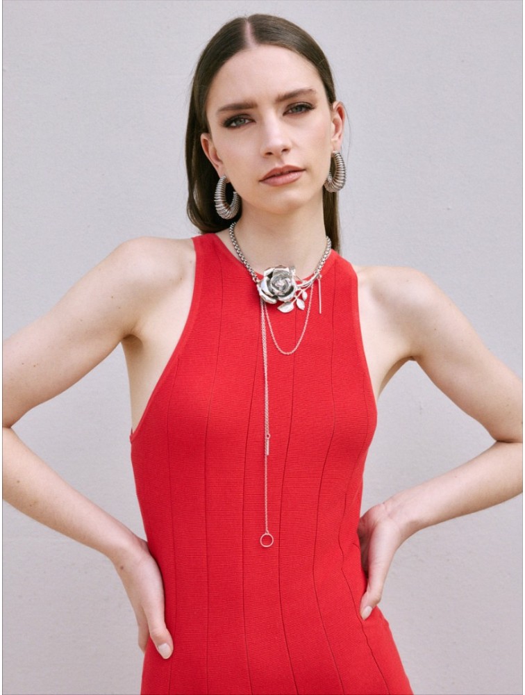 KALEIDO Dusty Miller Necklace Επάργυρο Κολιέ από Ορείχαλκο