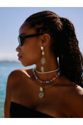 KALEIDO Fiji  Earrings Επάργυρα Σκουλαρίκια από Ανοξείδωτο Ορείχαλκο
