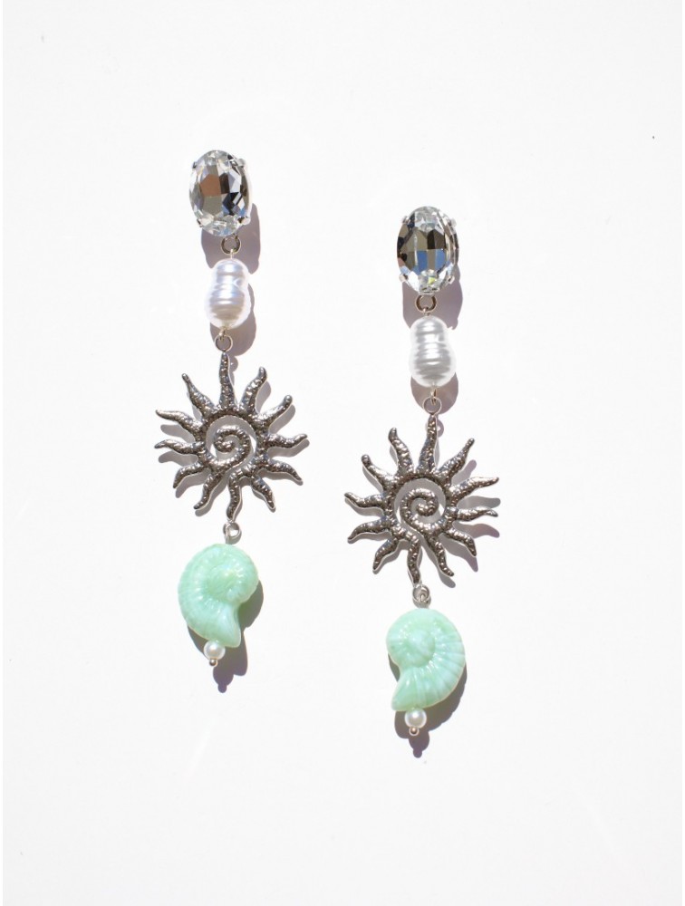 KALEIDO Fiji  Earrings Επάργυρα Σκουλαρίκια από Ανοξείδωτο Ορείχαλκο