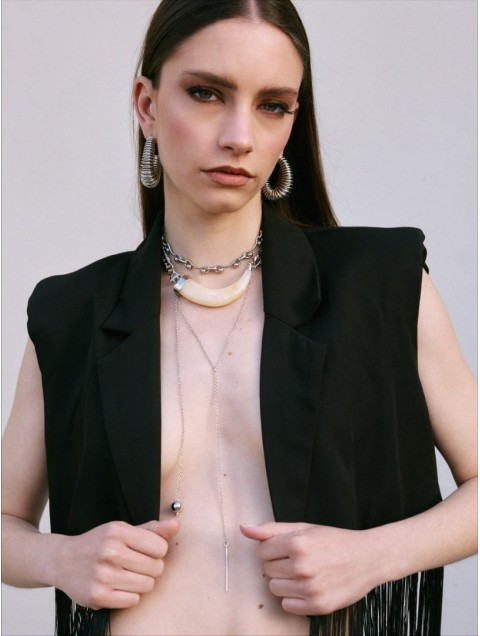 KALEIDO Gaya Necklace Επάργυρο Κολιέ από Ανοξείδωτο Ατσάλι