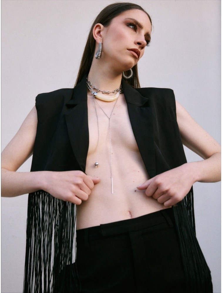 KALEIDO Gaya Necklace Επάργυρο Κολιέ από Ανοξείδωτο Ατσάλι