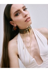 KALEIDO Honey Love Earrings Επιχρυσωμένα Σκουλαρίκια από Ανοξείδωτο Ατσάλι