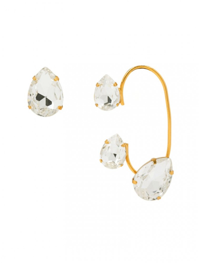 KALEIDO JEALOUSY Earrings Χρυσά Σκουλαρίκια από ορείχαλκο επιχρυσωμένο 24 καρατίων