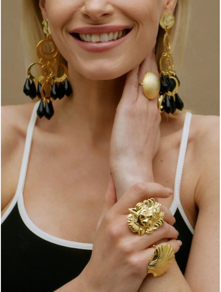 KALEIDO KOA RING(GOLD) Χρυσό δαχτυλίδι από επιχρυσωμένο ορείχαλκο 24 καρατίων