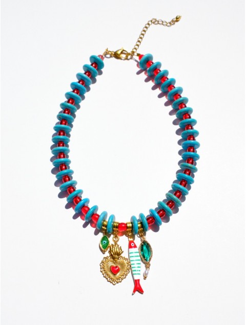 KALEIDO Kai Necklace Πολύχρωμο Κολιέ από Ανοξείδωτο Ατσάλι