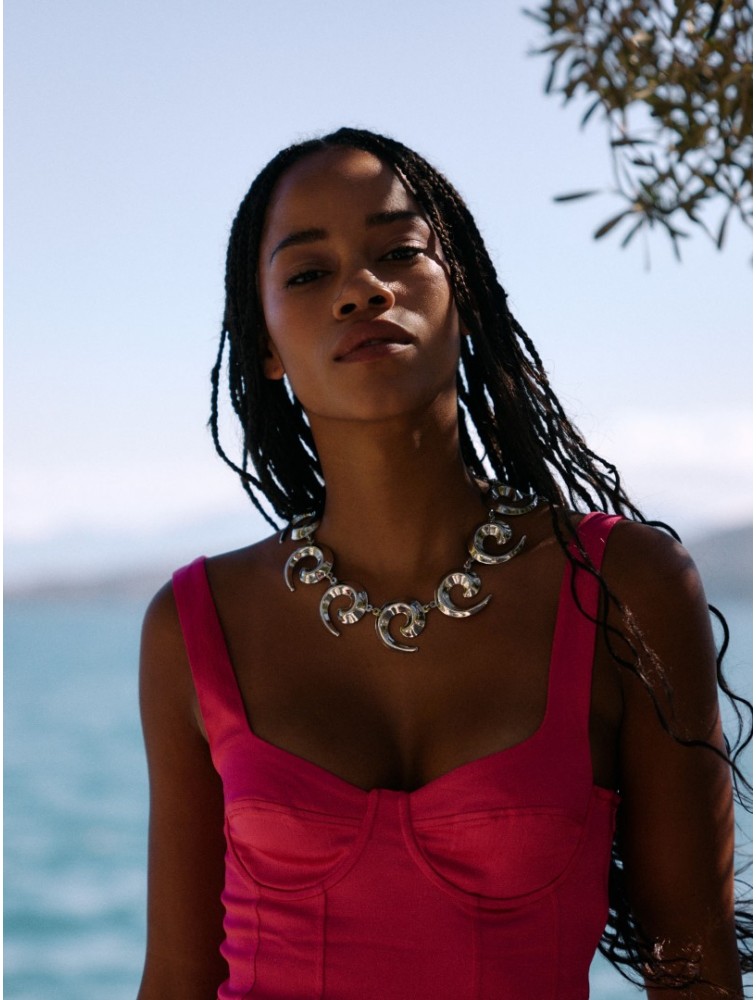 KALEIDO Kira Necklace Silver Επάργυρο Κολιέ από Ανοξείδωτο Ατσάλι
