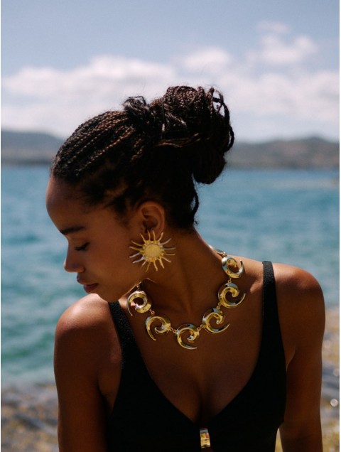 KALEIDO Kira Necklace Επιχρυσωμένο Κολιέ από Ανοξείδωτο Ατσάλι