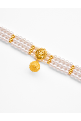 KALEIDO Leon Necklace Επιχρυσωμένο κολιέ από Ορείχαλκο και Πέρλες