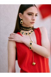 KALEIDO La Femme Earrings Επιχρυσωμένα Σκουλαρίκια από Ορείχαλκο
