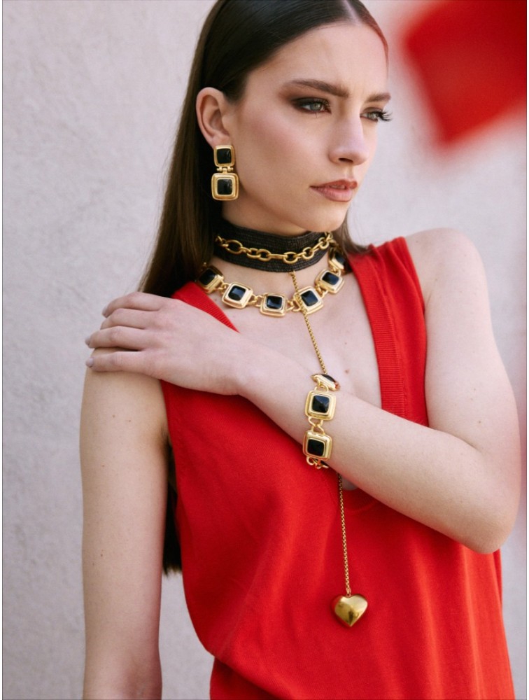 KALEIDO La Femme Earrings Επιχρυσωμένα Σκουλαρίκια από Ορείχαλκο