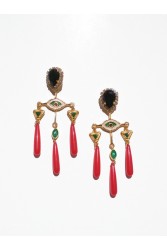 KALEIDO La Sangre Earrings Επιχρυσωμένα Σκουλαρίκια από Ορείχαλκο