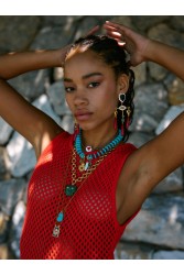 KALEIDO La Sangre Earrings Επιχρυσωμένα Σκουλαρίκια από Ορείχαλκο