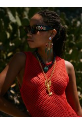 KALEIDO Lagrima Earrings Επιχρυσωμένα Σκουλαρίκια από Ορείχαλκο
