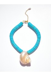 KALEIDO Lido Necklace Γαλάζιο Κολιέ με Κοχύλι