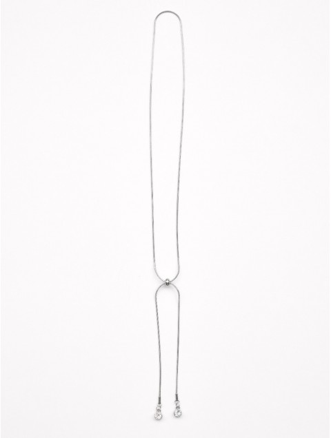 KALEIDO Loop Necklace Επάργυρο Κολιέ από Ανοξείδωτο Ατσάλι