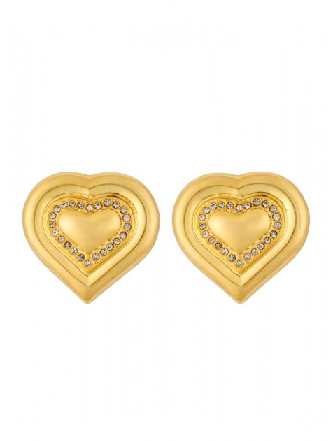KALEIDO MARGOT Earrings Crystal Χρυσά Σκουλαρίκια 